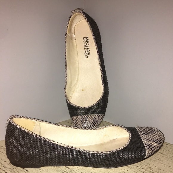 MICHAEL Michael Kors Shoes - MK-MICHAEL KORS CUTE FLAT BROWN SHOES IN TWO TONE